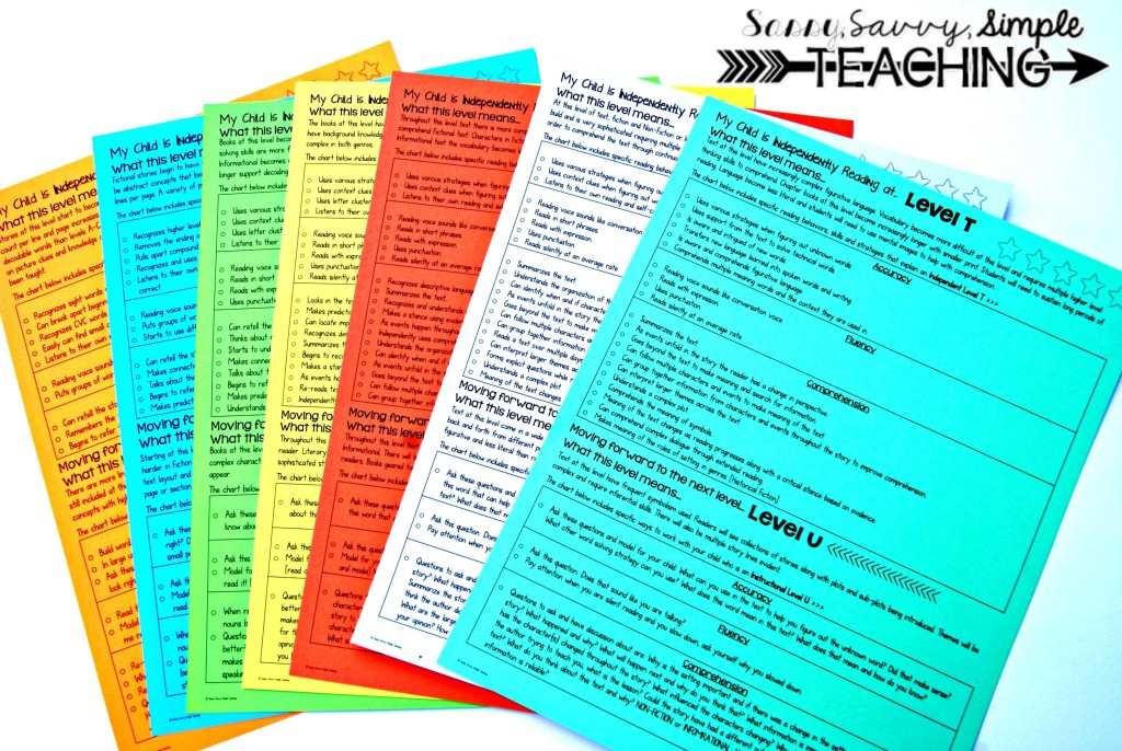 F And P Instructional Level Chart